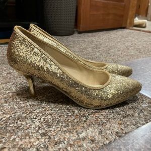Gold Sequin Heels